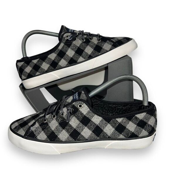 Sperry Top-Slider Pier View Slip-on Loafers Buffalo Check  STS85107 Women's 8M - Picture 1 of 11